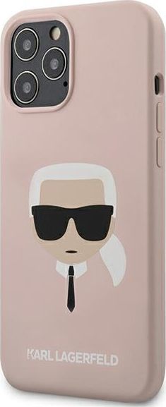 Karl Lagerfeld Karl Lagerfeld KLHCP12LSLKHLP iPhone 12 Pro Max 6,7" jasnoróżowy/light pink hardcase Silicone Karl`s Head 1