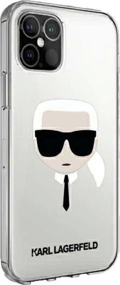 Karl Lagerfeld Karl Lagerfeld KLHCP12MKTR iPhone 12/12 Pro 6,1" hardcase Transparent Karl`s Head 1