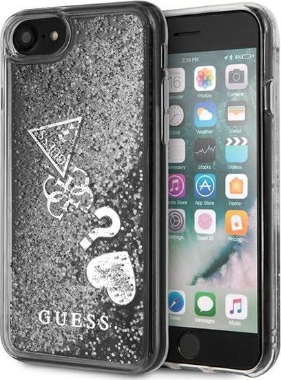 Guess Guess GUOHCI8GLHFLSI iPhone 7/8/SE 2020 srebrny/silver hardcase Glitter Charms 1