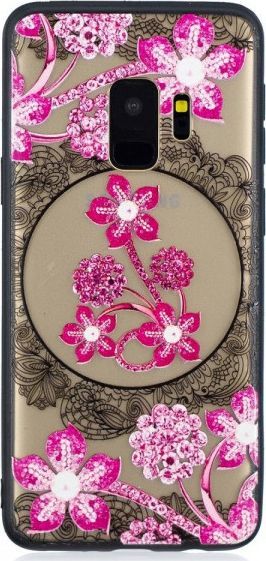 Etui Slim Art SAMSUNG S9 różowy kwiat 1