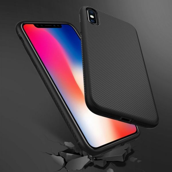Etui Twill Texture IPHONE XS MAX czarne 1