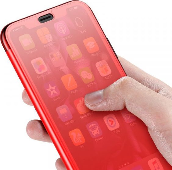 Baseus Etui dotykowe z klapką Baseus Touchable Case do iPhone XR (czerwone) 1