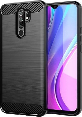 Carbon Case Etui do Xiaomi Redmi 9 Czarne 1