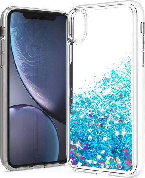 Etui HUAWEI P40 LITE E Liquid Brokat niebieskie 1