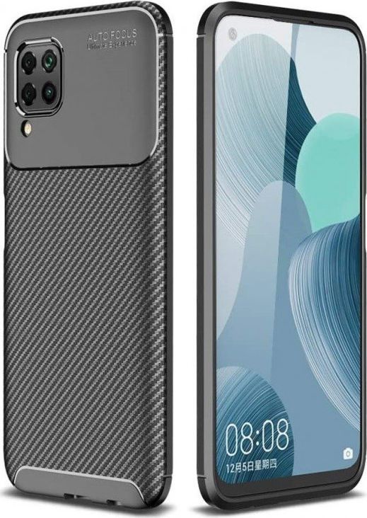 Etui HUAWEI P40 LITE Pancerne Shockproof Carbon Fiber czarne 1