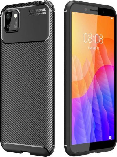Etui HUAWEI Y5P Pancerne Shockproof Carbon Fiber czarne 1