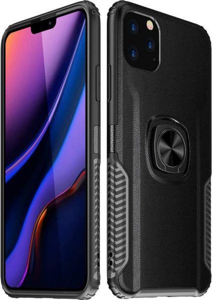 Etui HUAWEI Y6P Pancerne Armor Ring czarne 1