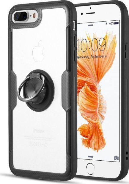 Etui Pancerne Clear Carbon Ring IPHONE 7 czarne 1