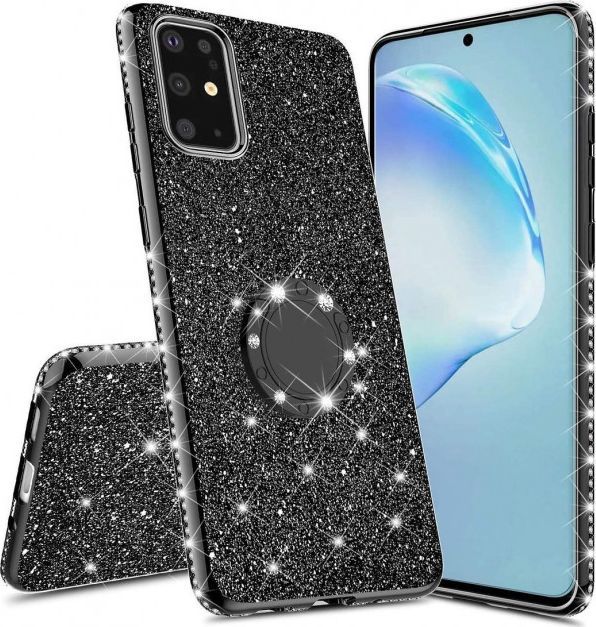 Etui SAMSUNG GALAXY A31 Diamond Ring Brokat czarny 1