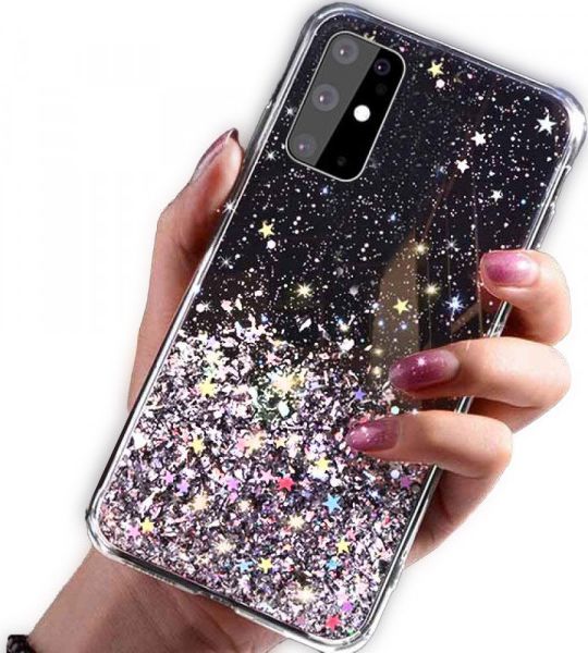 Etui SAMSUNG GALAXY A71 Brokat Cekiny Glue Glitter Case czarne 1