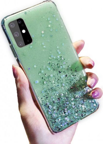 Etui SAMSUNG GALAXY A71 Brokat Cekiny Glue Glitter Case zielone 1