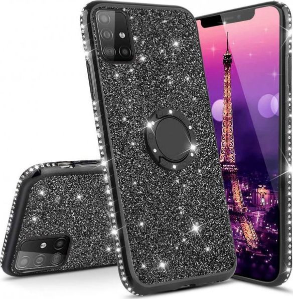 Etui SAMSUNG GALAXY M21 Diamond Ring Brokat czarny 1