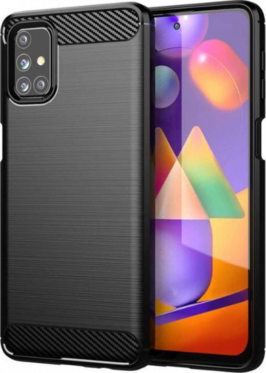 Etui SAMSUNG GALAXY M31s Pancerne Carbon czarne 1