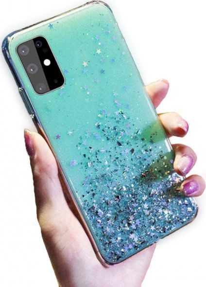 Etui XIAOMI REDMI 9 Brokat Cekiny Glue Glitter Case zielone 1
