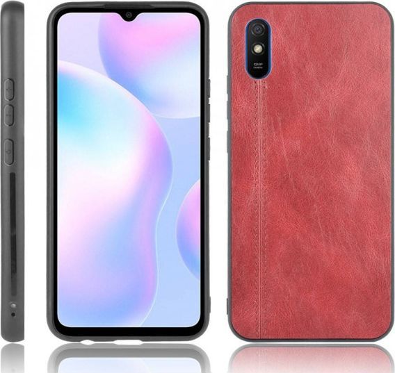 Etui XIAOMI REDMI 9A Slim Case Leather Coated skórzane czerwone 1