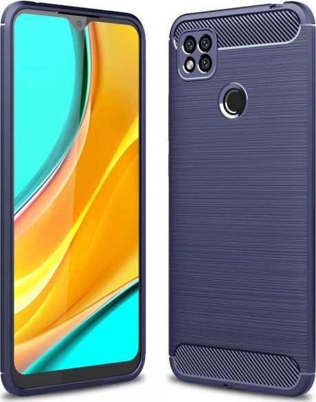 Hurtel Carbon Case elastyczne etui pokrowiec Xiaomi Redmi 9C niebieski 1