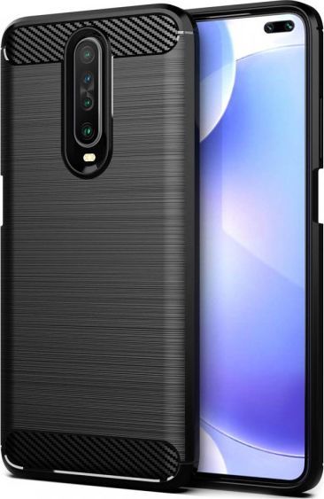 Hurtel Carbon Case elastyczne etui pokrowiec Xiaomi Redmi K30 czarny 1