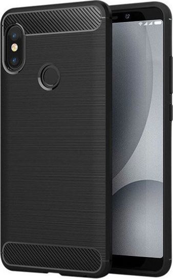 Hurtel Carbon Case elastyczne etui pokrowiec Xiaomi Redmi Note 5 (dual camera) / Redmi Note 5 Pro czarny 1