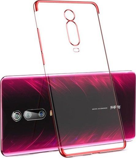 Hurtel Clear Color case żelowy pokrowiec etui z metaliczną ramką Xiaomi Mi 9T / Xiaomi Mi 9T Pro czerwony 1