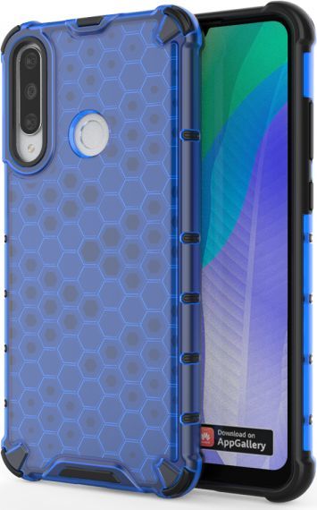 Hurtel Honeycomb etui pancerny pokrowiec z żelową ramką Huawei Y6p niebieski 1