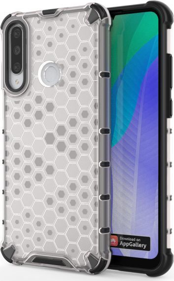 Hurtel Honeycomb etui pancerny pokrowiec z żelową ramką Huawei Y6p przezroczysty 1