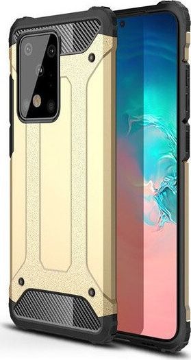 Hurtel Hybrid Armor pancerne hybrydowe etui pokrowiec Samsung Galaxy S20 Plus złoty 1