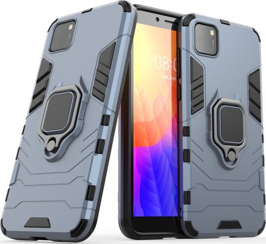 Hurtel Ring Armor pancerne hybrydowe etui pokrowiec + magnetyczny uchwyt Huawei Y5p niebieski 1