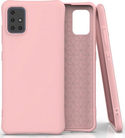 Hurtel Soft Color Case elastyczne żelowe etui do Samsung Galaxy A51 różowy 1