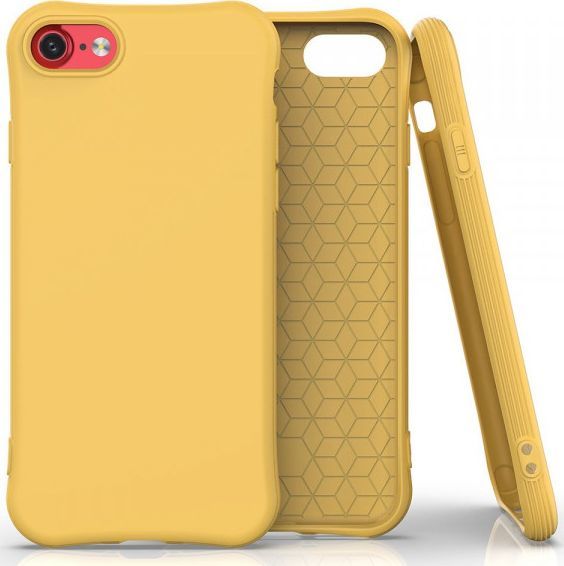 Hurtel Soft Color Case elastyczne żelowe etui do iPhone SE 2020 / iPhone 8 / iPhone 7 żółty 1