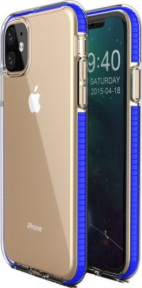 Hurtel Spring Case pokrowiec żelowe etui z kolorową ramką do iPhone 11 ciemnoniebieski 1