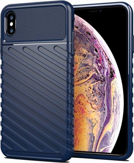 Hurtel Thunder Case elastyczne pancerne etui pokrowiec iPhone XS Max niebieski 1