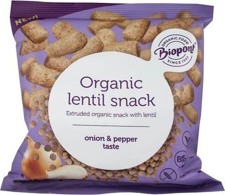 BIOPONT CHRUPKI Z SOCZEWICY Z CEBULĄ I PIEPRZEM BIO 60 g - BIOPONT 1