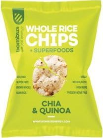 Bombus Chipsy ryżowe pełnoziarniste z chia i quinoa bezglutenowe 60 g Bombus 1