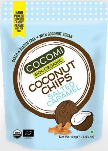 Cocomi Chipsy Kokosowe O Smaku Karmelowym Z Solą Prażone Bezglutenowe Bio 40 G - Cocomi 1