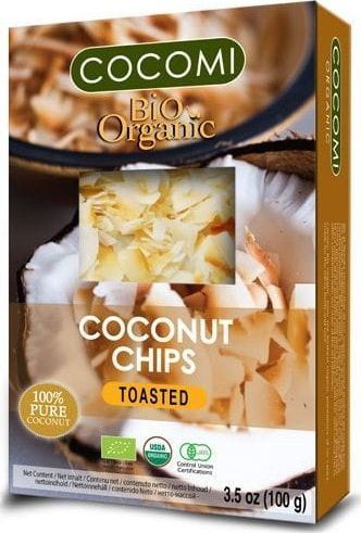 Cocomi CHIPSY KOKOSOWE PRAŻONE BIO 100 g - COCOMI 1