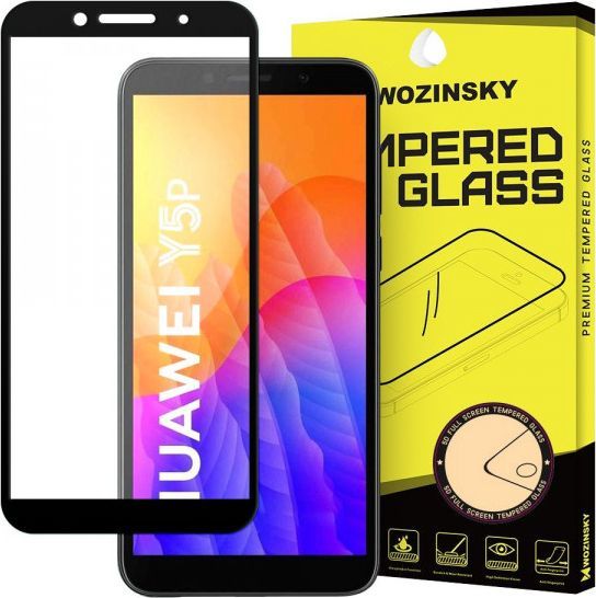Wozinsky Wozinsky super wytrzymałe szkło hartowane Full Glue na cały ekran z ramką Case Friendly Huawei Y5p czarny 1