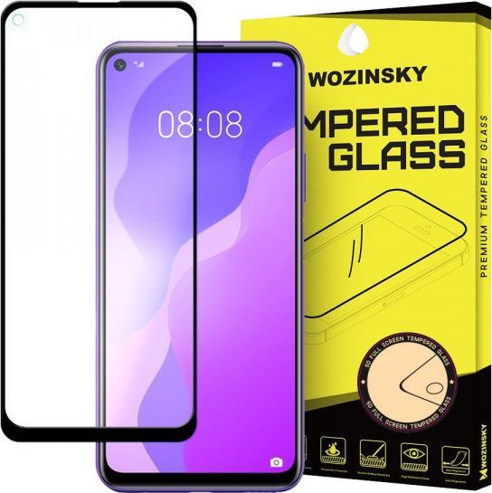 Wozinsky Wozinsky super wytrzymałe szkło hartowane Full Glue na cały ekran z ramką Case Friendly Huawei P40 Lite 5G / Huawei Nova 7 SE czarny 1