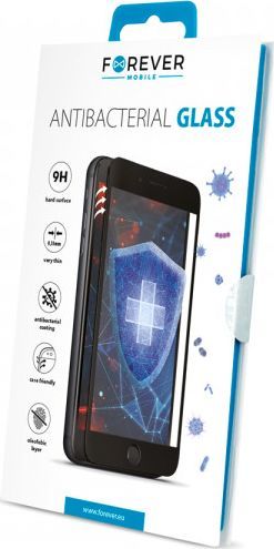 Antybakteryjne Szkło hartowane Tempered Glass Forever do iPhone 7 Plus / iPhone 8 Plus biała ramka 1