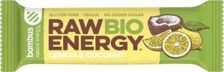 Bombus Baton RAW ENERGY BIO cytryna kokos bezglutenowy 50 g Bombus 1
