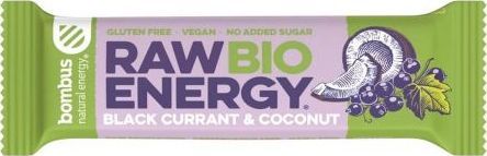 Bombus Baton RAW ENERGY BIO czarna porzeczka kokos bezglutenowy 50 g Bombus 1