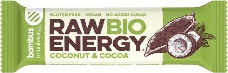 Bombus Baton RAW ENERGY BIO kokos kakao bezglutenowy 50 g Bombus 1