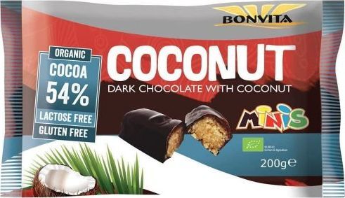 BONVITA BATONY KOKOSOWE BEZ LAKTOZY BEZGLUTENOWE BIO (10 x 20 g) - BONVITA (8713965100204 [8077582]) - 28776 1