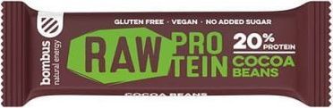 Bombus Baton RAW PROTEIN z ziarnami kakaowca bezglutenowy 50 g Bombus 1