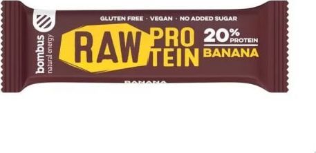 Bombus Baton RAW PROTEIN z bananem bezglutenowy 50 g Bombus 1