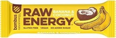 Bombus Baton RAW ENERGY banan kokos bezglutenowy 50 g Bombus 1