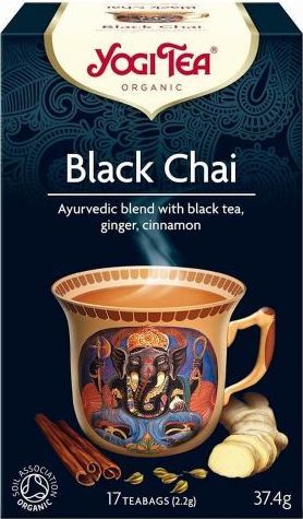  Yogi Tea Herbata Czarna Black Chai z Imbirem i Cynamonem Bio (17 x 2,2 g) 37,4 g - Yogi Tea (4012824400658) - 24632 1