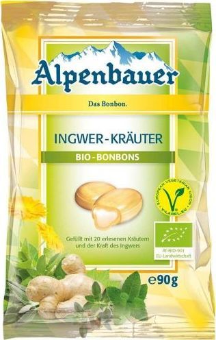 Alpenbauer CUKIERKI Z NADZIENIEM O SMAKU IMBIROWO-ZIOŁOWYM VEGAN BIO 90 g - ALPENBAUER (4054451250060 [8487521]) - 29277 1