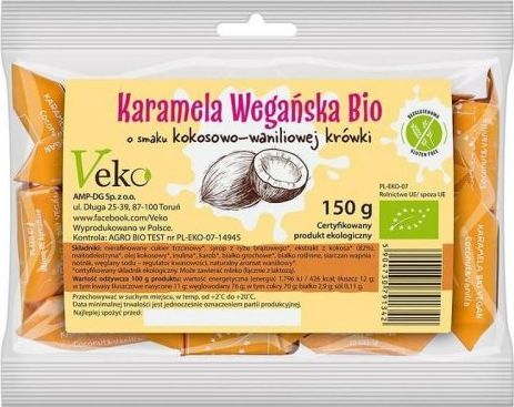 EKOFLORKA KARAMELA WEGAŃSKA O SMAKU KOKOSOWO - WANILIOWEJ KRÓWKI BIO 150 g - EKOFLORKA (5904730791366 [9922084]) - 30921 1
