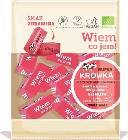 SUPER KRÓWKA Krówki bezmleczne żurawinowe BEZGL. BIO 150 g Super Krówka (5906874505069) - 33374 1