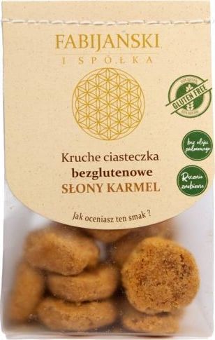 Fabijańscy CIASTECZKA KRUCHE SŁONY KARMEL BEZGLUTENOWE BIO 100 g - FABIJAŃSCY 1